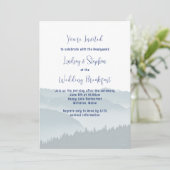 Misty Mountains Mariage Petit déjeuner Invitation (Debout devant)