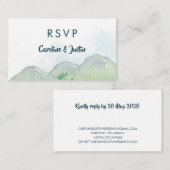 Misty Mountains Trouwkaart RSVP Kaarten (Voorkant / Achterkant)