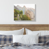 MISTY MOUNTAINS WATERVERF CANVAS PRINT (Insitu (Slaapkamer))