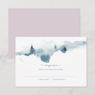 Misty Mountains Weddenschap RSVP Reactie Kaart
