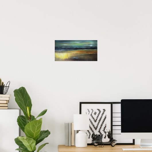 Misty Mountainscape Poster (Thuiskantoor)