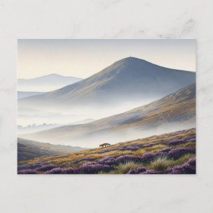 Misty Mourne Mountains Noord-Ierse Waterverf Briefkaart