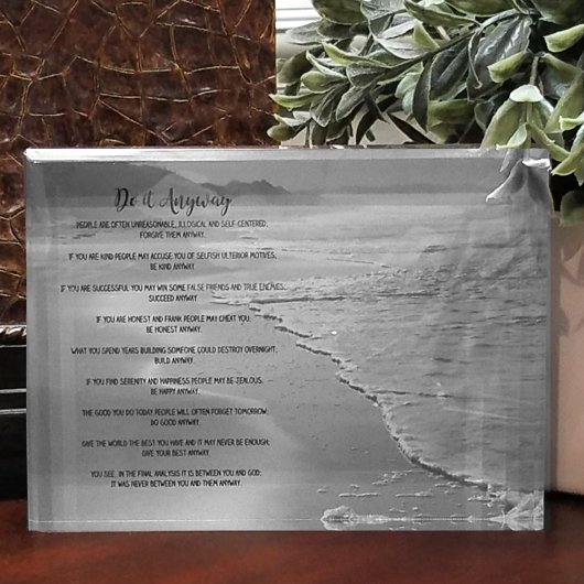 Misty Ocean Beach doet het in ieder geval Fotoblokken