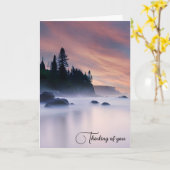 Misty Ocean Morning Kaart (Gele Bloem)