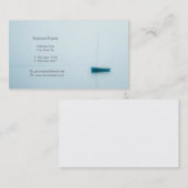 Misty ochtendzeilboot. visitekaartje (Voorkant / Achterkant)