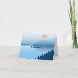 Misty-onderzeeër - Misty-kaart met gevouwen notiti Bedankkaart