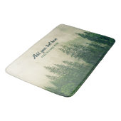 Misty Pine Forest Trees Custom Keepomwille Badmat (Gekanteld)