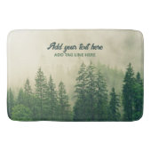 Misty Pine Forest Trees Custom Keepomwille Badmat (Voorkant)