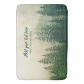 Misty Pine Forest Trees Custom Keepomwille Badmat (Voorkant Verticaal)