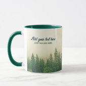 Misty Pine Forest Trees Custom Keepomwille Mok (Links)