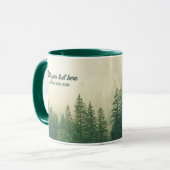 Misty Pine Forest Trees Custom Keepomwille Mok (Voorkant links)