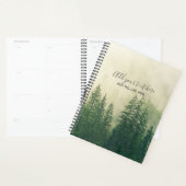 Misty Pine Forest Trees Custom Keepomwille Planner (Display)