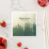 Misty Pine Forest Trees Custom Keepomwille Servet (Insitu)