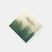 Misty Pine Forest Trees Custom Keepomwille Servet (Hoek)