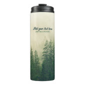 Misty Pine Forest Trees Custom Keepomwille Thermosbeker (Voorkant)