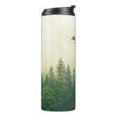 Misty Pine Forest Trees Custom Keepomwille Thermosbeker (Gedraaid links)