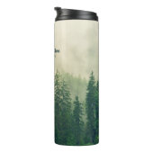 Misty Pine Forest Trees Custom Keepomwille Thermosbeker (Geroteerd rechts)
