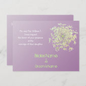 Misty Plum Queen Anne's Lace bruiloft uitnodiging (Voorkant / Achterkant)