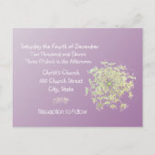 Misty Plum Queen Anne's Lace bruiloft uitnodiging (Achterkant)