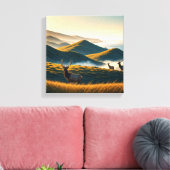Misty Point Reyes National Seashore Elk Canvas Afdruk (Insitu (Woonkamer))