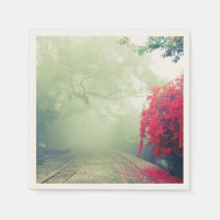 Misty Railroad Tracks Schilderachtig Photo Wedding