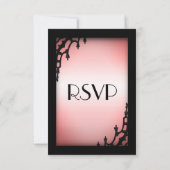 Misty Red Gothic RSVP avec choix de menu (Dos)