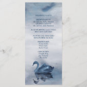 Misty Reflections | Dusty Blue Swan Lake Wedding Programma (Achterkant)