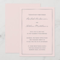 Misty Roos Blush Pink Wedding Invitting