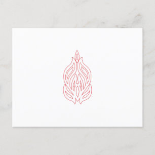Misty Roos, Flush Mahogany, decoratief ontwerp Briefkaart
