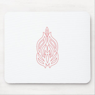 Misty Roos, Flush Mahogany, decoratief ontwerp Muismat