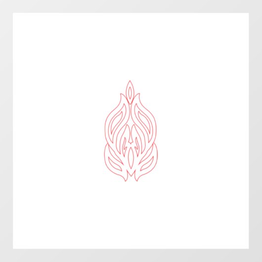 Misty Roos, Flush Mahogany, decoratief ontwerp Raamsticker (Vel)