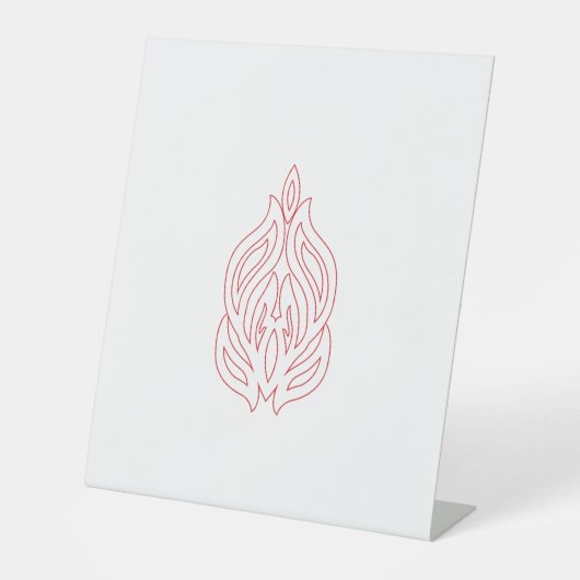 Misty Roos, Flush Mahogany, decoratief ontwerp Reclamebord Met Voetstuk (Voorkant)