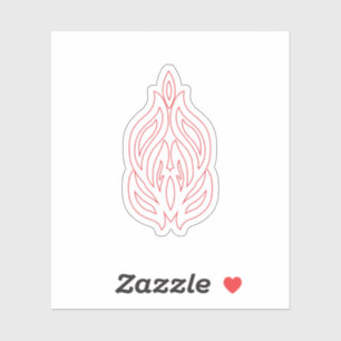 Misty Roos, Flush Mahogany, decoratief ontwerp Sticker