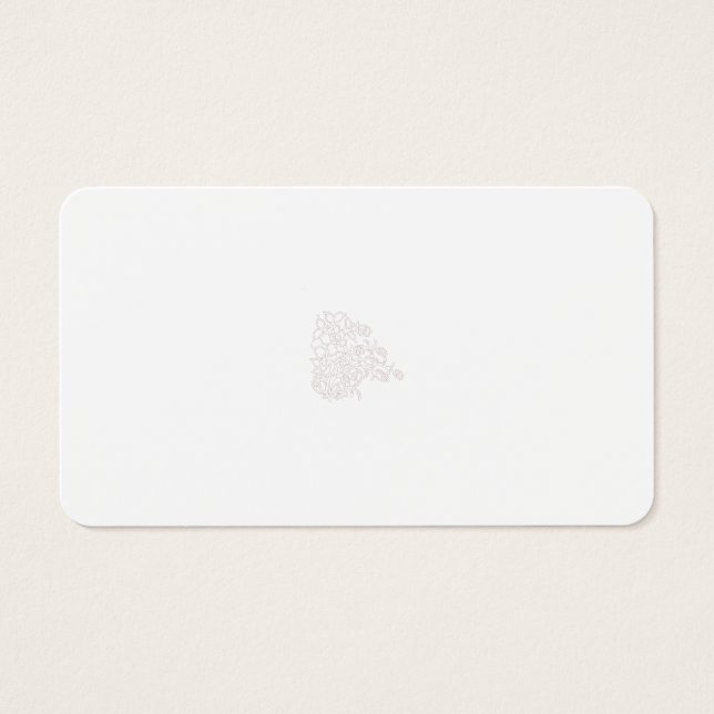 Misty Roos, Flush Mahogany, decoratief ontwerp Visitekaartje (Voorkant)