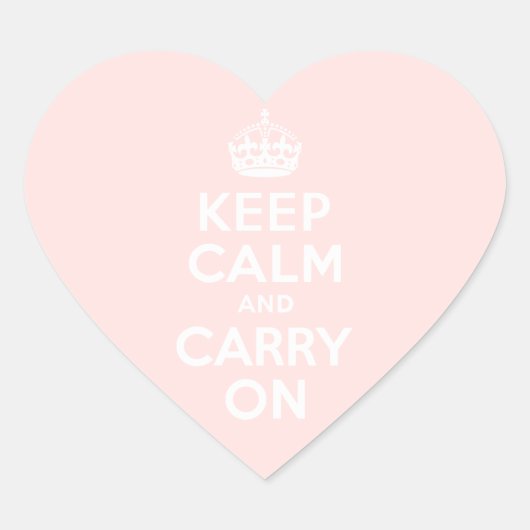 Misty Roos kalm houden en doorgaan Hart Sticker (Voorkant)