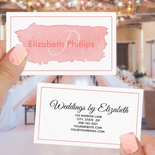 Misty Roos Monogram penseel Stijlvol Visitekaartje