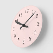 Misty Roos roze ronde (middelgrote) wandklok Klok (Hoek)