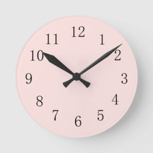 Misty Roos roze ronde (middelgrote) wandklok Klok
