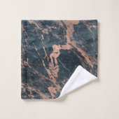 Misty Rustic Bleu & Rose Or rose Glam Marbre (Gant de toilette)