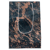 Misty Rustic Blue en Roos Gold Pink Glam Marble Medium Cadeauzakje (Achterkant)