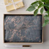 Misty Rustic Blue en Roos Gold Pink Glam Marble Tissuepapier (Geschenk)