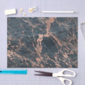 Misty Rustic Blue en Roos Gold Pink Glam Marble Tissuepapier (Craft)