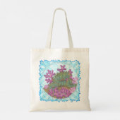 Misty Sea Coral seashells Tote Bag (Achterkant)