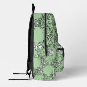 Misty Shamrocks Backpack – Chic & Artistic Green Bedrukte Rugzak (Links)