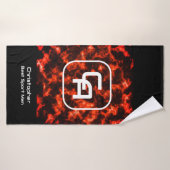 Misty Smoke Monogram Orange (Serviette de bain)
