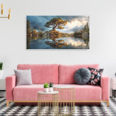 Misty spring canvas afdruk (Insitu (Woonkamer))