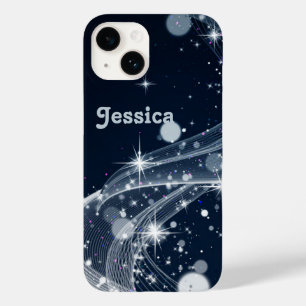 Misty Star Swirls en aangepaste naam Case-Mate iPhone 14 Hoesje
