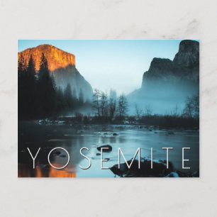 Misty Sunset in Yosemite Briefkaart