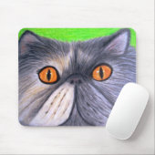 Misty the Grey Persian Cat Mousepad Muismat (Met muis)
