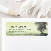 Misty Tree Meadow Retouradres Etiket (Insitu)